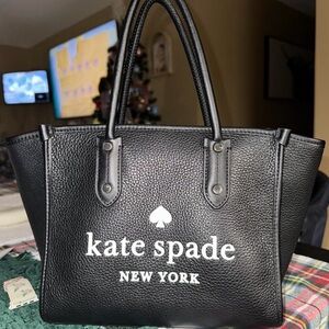 Kate Spade Black Leather Tote Bag